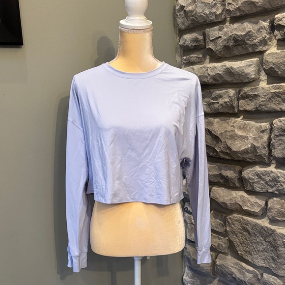 lululemon athletica Tops - Lululemon Women’s Long Sleeve Crop Top, S, Light Blue